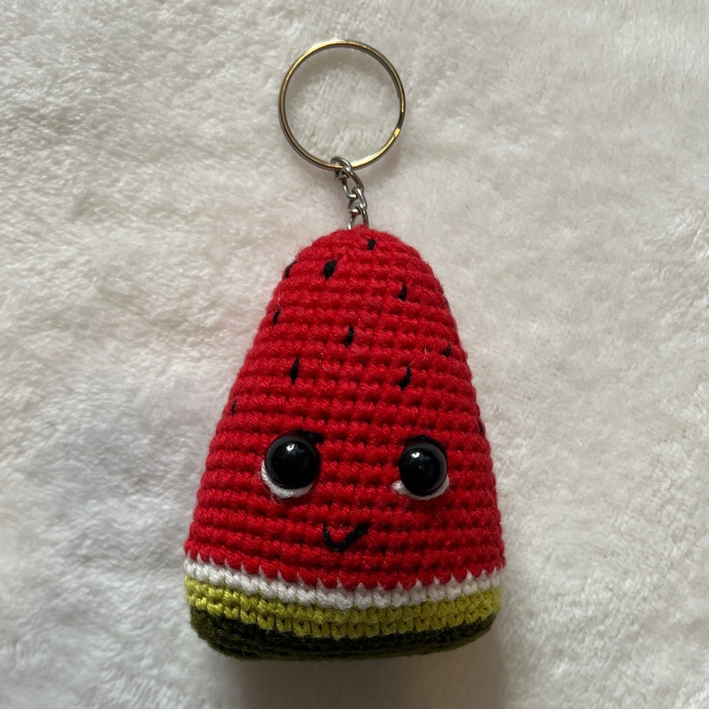 Cute Watermelon crochet Keychain Plush
